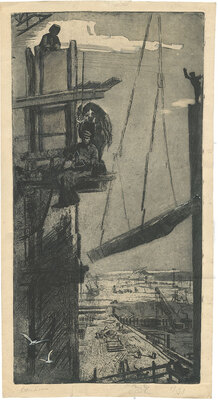 Ройтер Михаил Григорьевич. Братская ГЭС. Монтажники-высотники